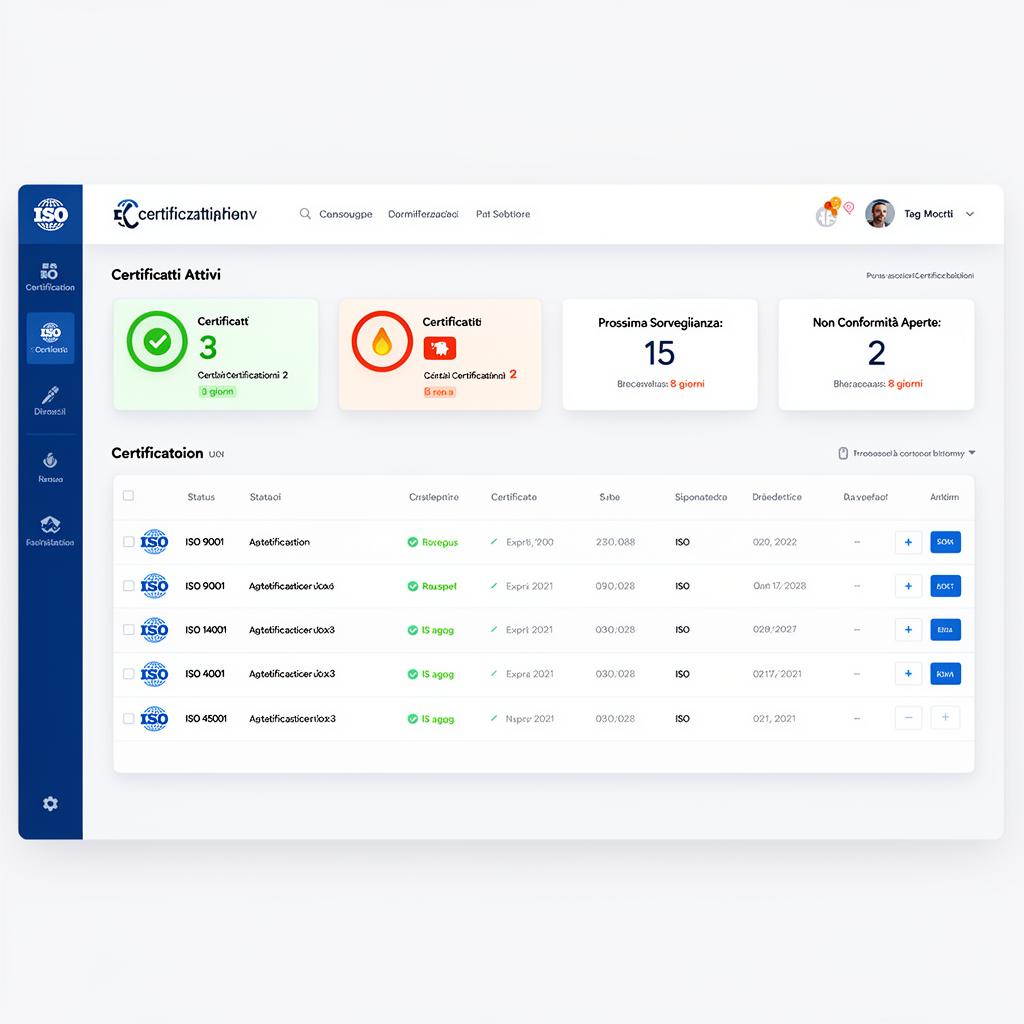 Dashboard Certificazioni